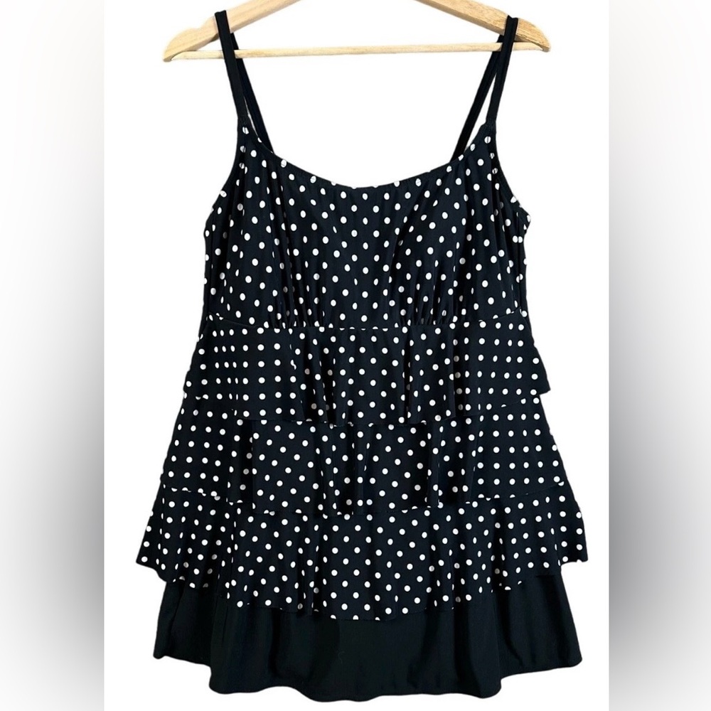 St. John’s Bay Polka Dot Layered Swim Dress Size 16